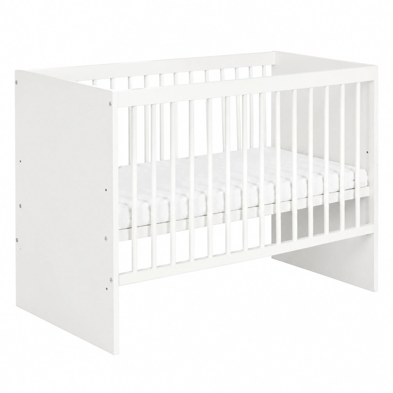 lit-bebe-en-bois-de-pin-laque-avec-sommier-reglable-en-hauteur-kludyl2513cx